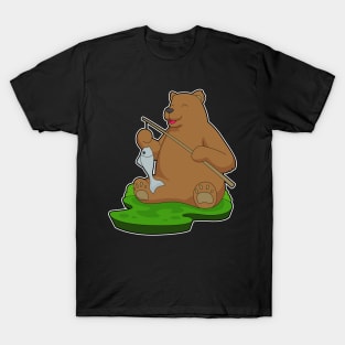 Bear Fisher Fish Fishing T-Shirt